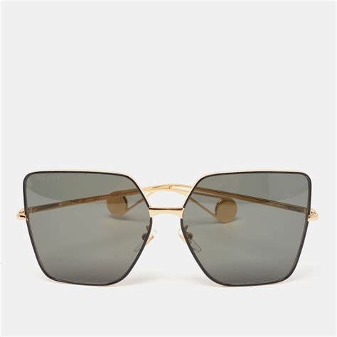 g0436s gucci frame|Gucci Square Frame GG0436S Sunglasses Black Gold.